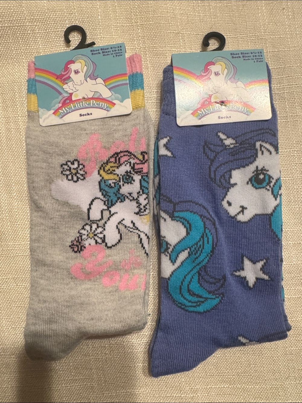 Hasbro My Little Pony Women’s Socks - Gray & Blue Pony Pair